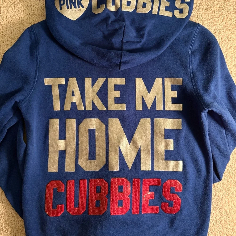 Victoria's Secret Blue and Silver Cubs Full Zip Hoodie - Picture 2 of 6